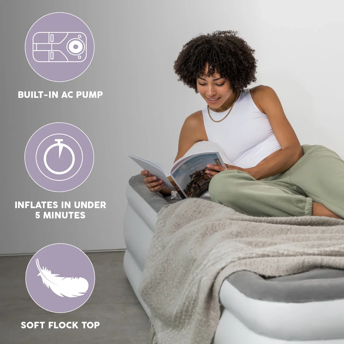 Bestway TriTech Single Size Airbed With Built In Pump - Image 2