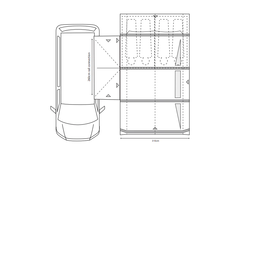 Outdoor Revolution Movelite T4E Mid Drive Away Awning - 220 to 255cm - Image 3