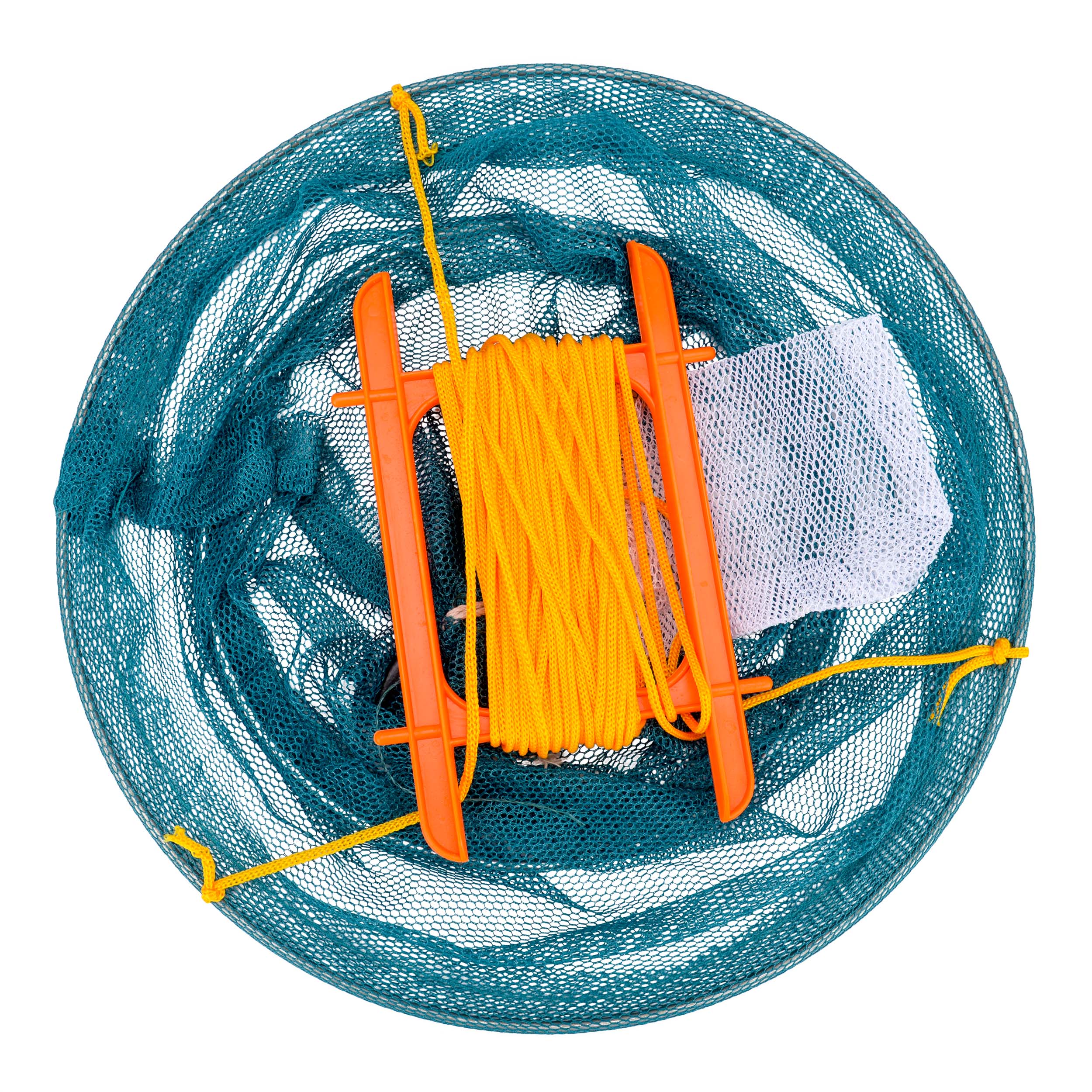 Crab Line Drop Net With Metal Ring and Handles