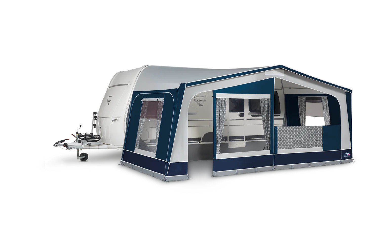 Dorema Monza XL270 Full Caravan Awning - charcoal / BLUE