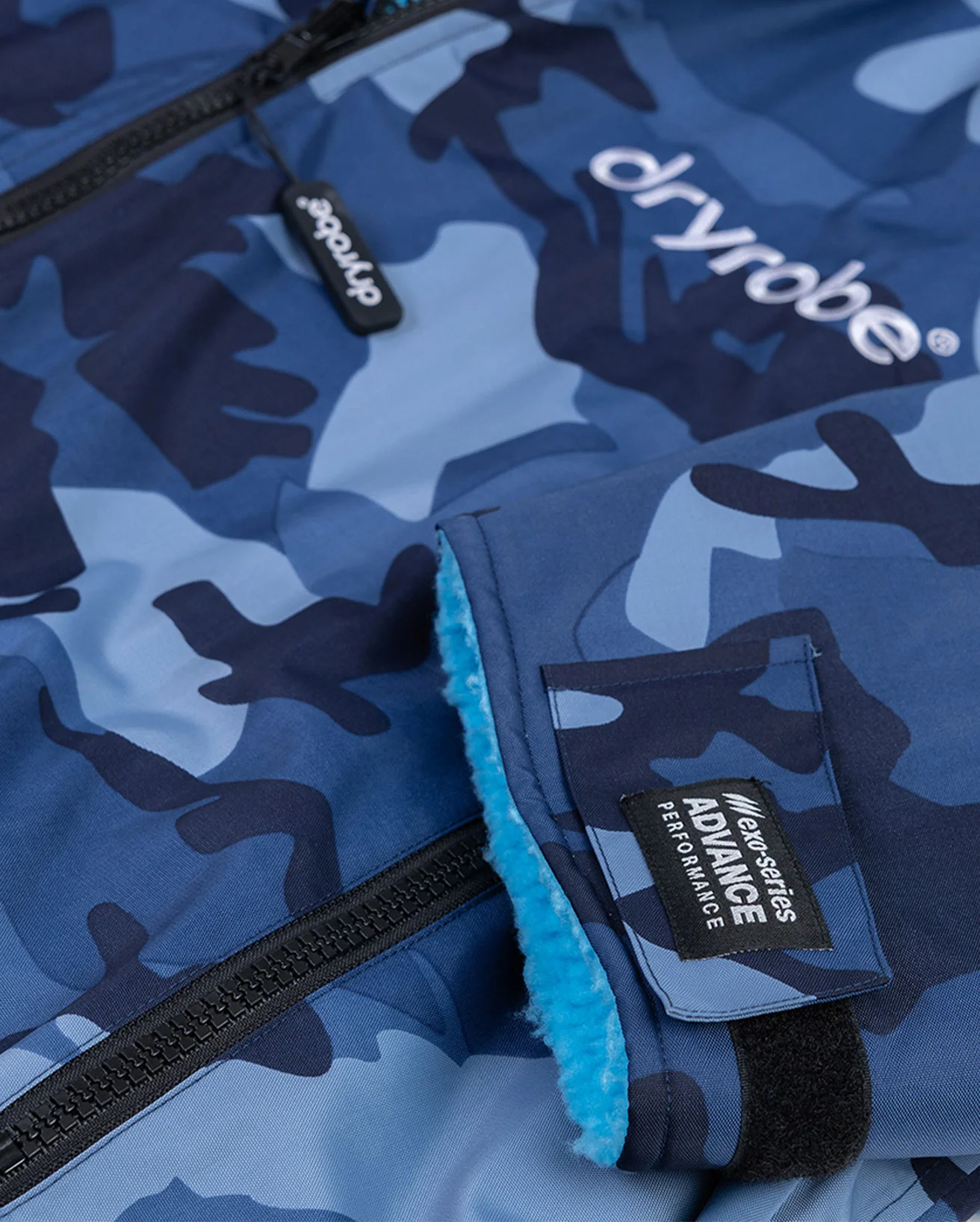 Dryrobe Advance Kids Long Sleeve Blue Camo / Blue - Image 4