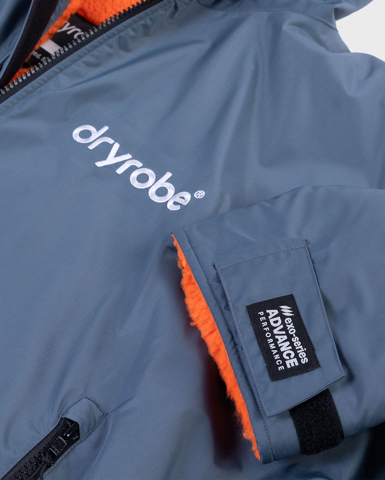 Dryrobe Advance Kids Long Sleeve Dark Grey / Orange - Image 2
