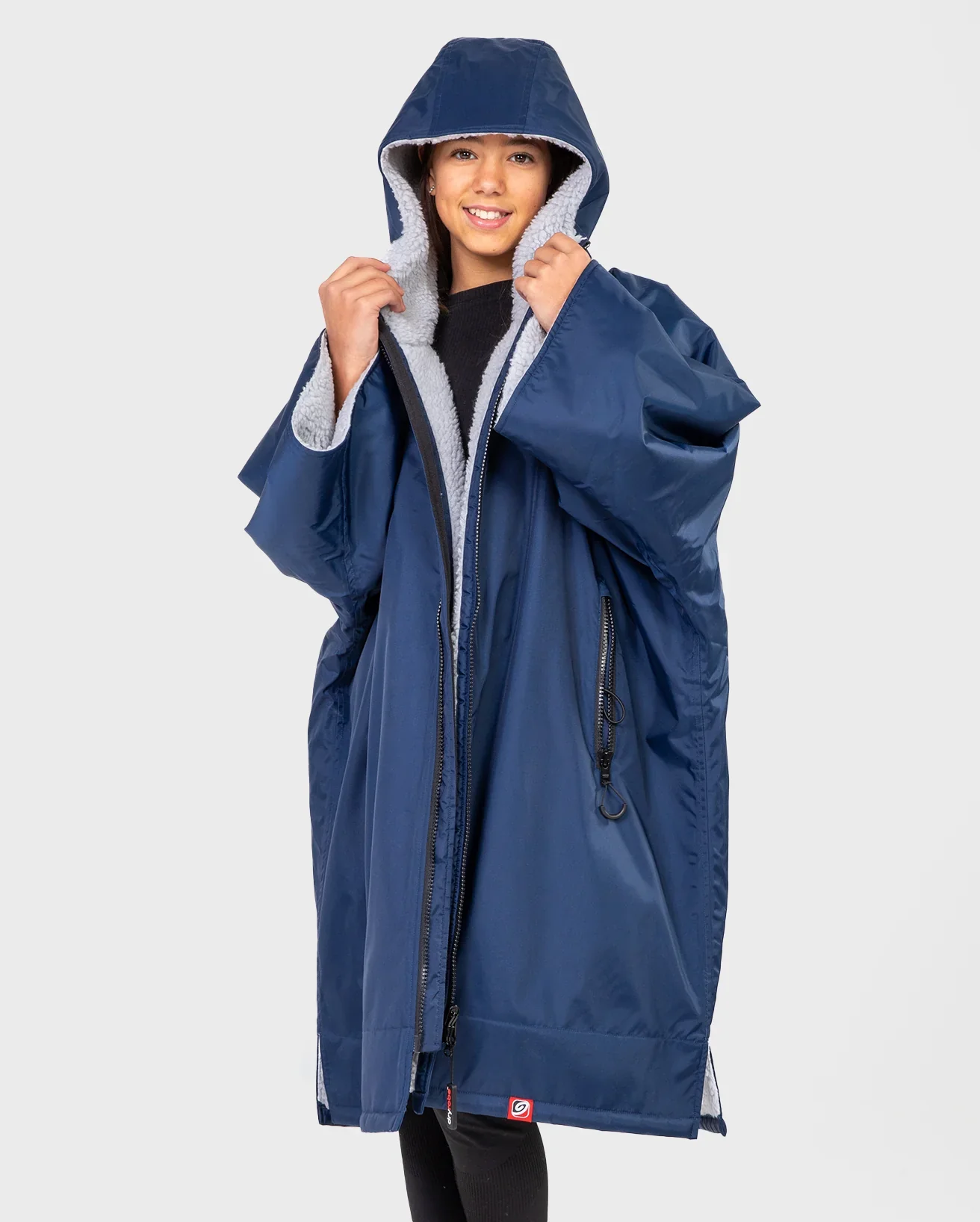 Dryrobe Advance Kids Short Sleeve Navy Grey - Image 3