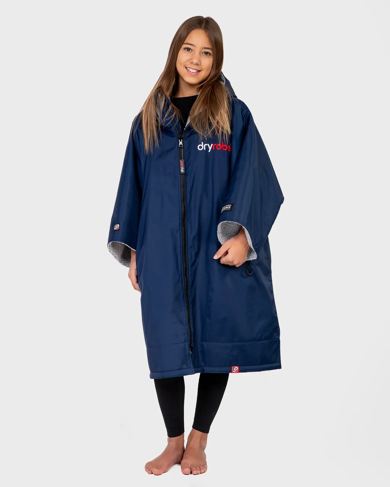 Dryrobe Advance Kids Short Sleeve Navy Grey - Image 6