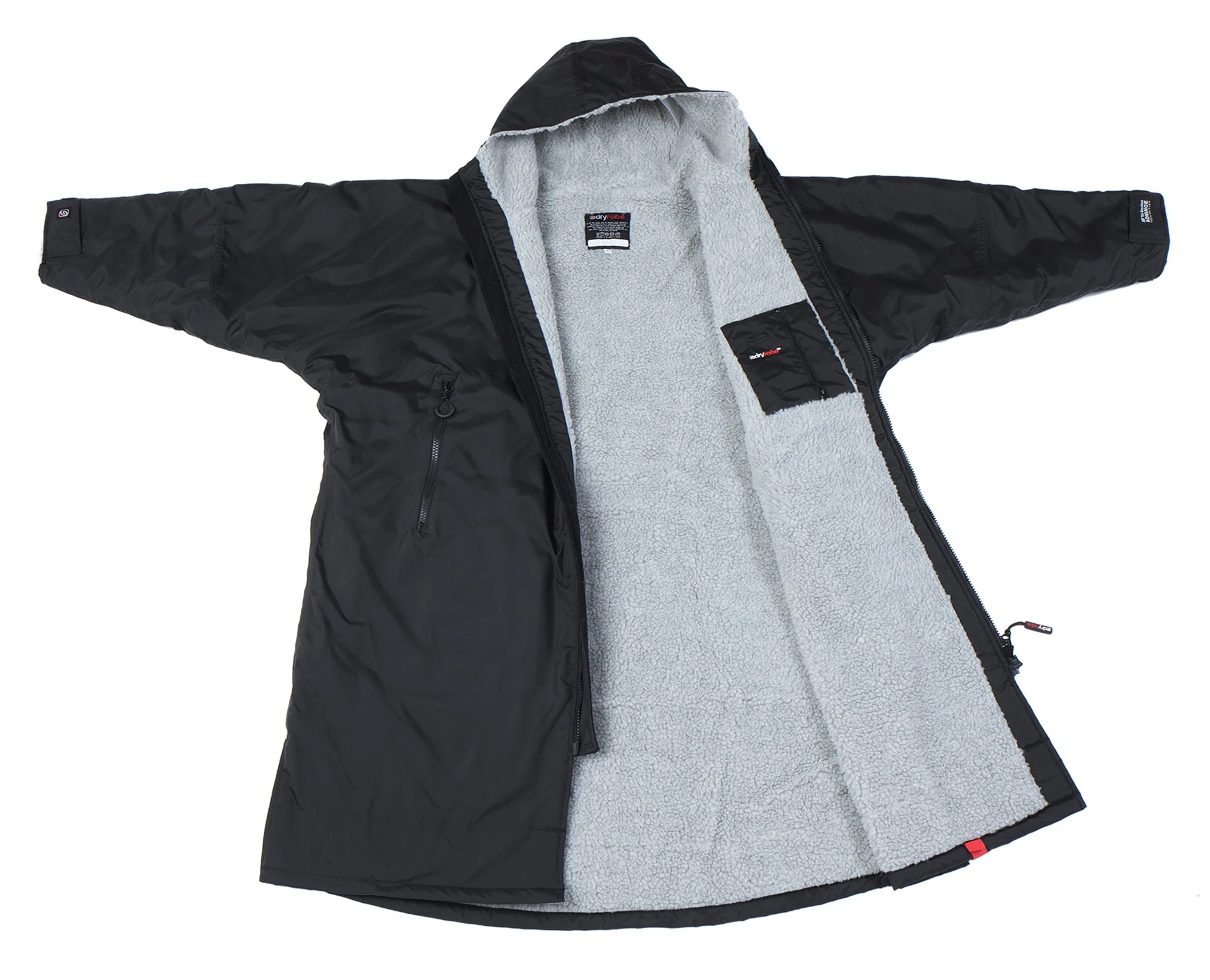 Dryrobe Advance Long Sleeve BLACK GREY - RECYCLED - Image 4
