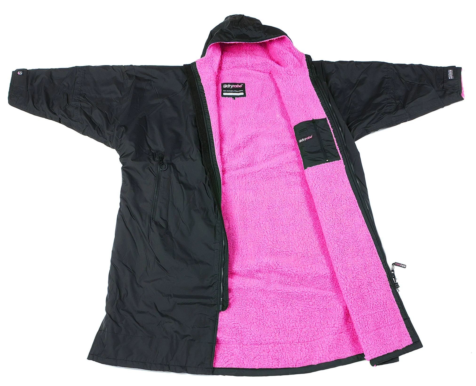 Dryrobe Advance Long Sleeve BLACK PINK - RECYCLED - Image 3