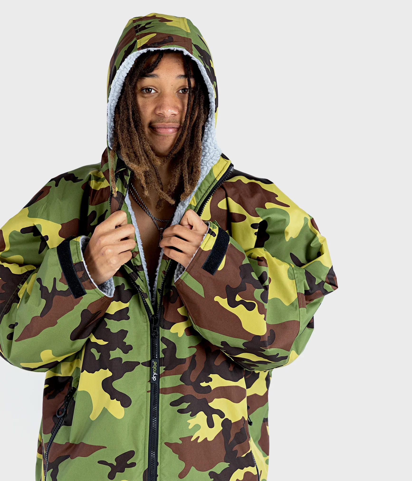 Dryrobe Advance Long Sleeve Camouflage Grey - RECYCLED - Image 2