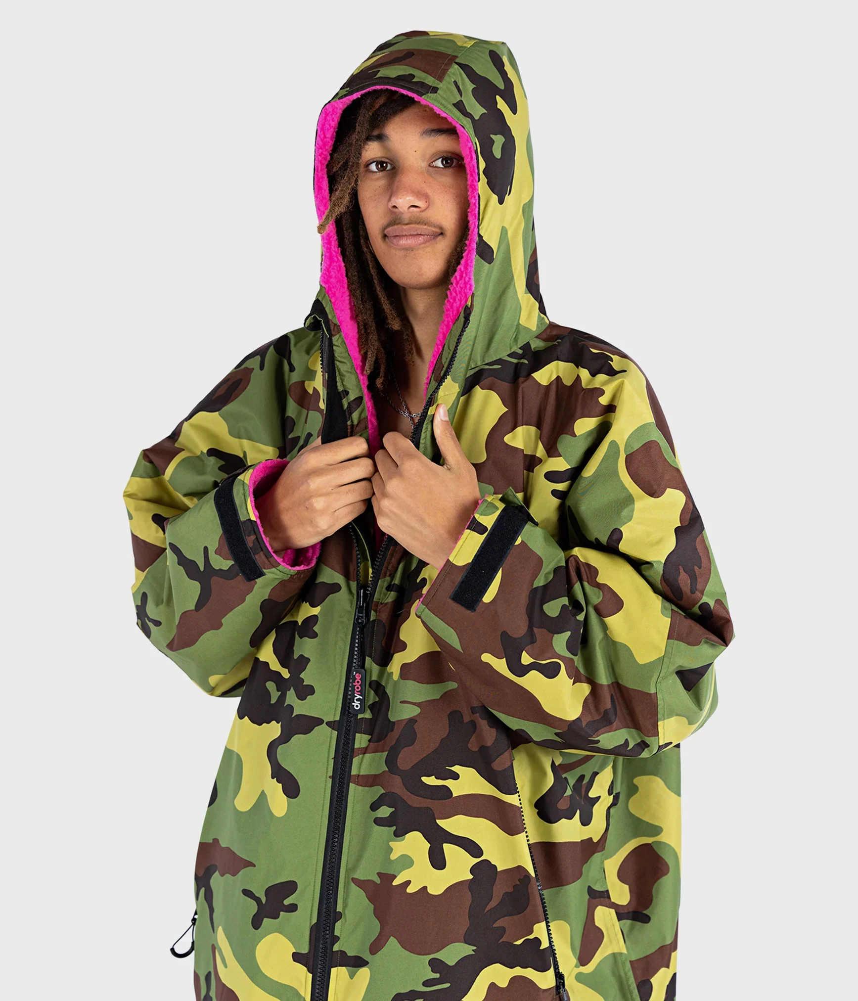 Dryrobe Advance Long Sleeve Camouflage Pink - RECYCLED - Image 2