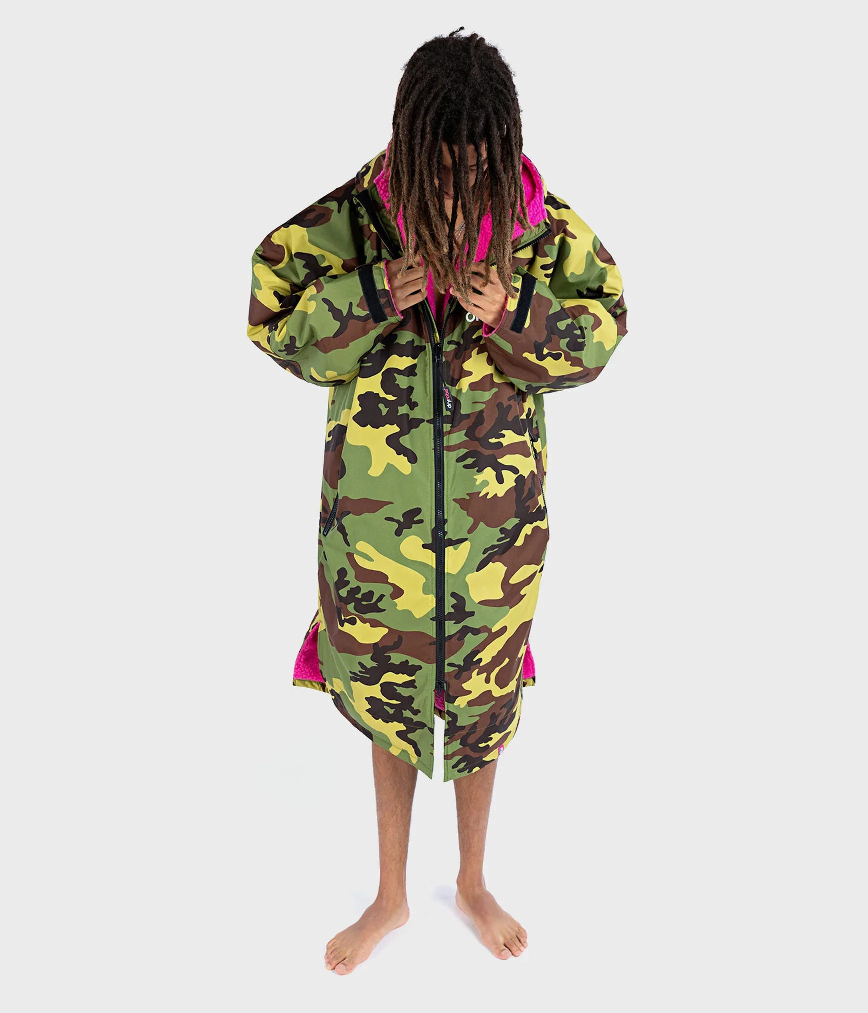 Dryrobe Advance Long Sleeve Camouflage Pink - RECYCLED - Image 3
