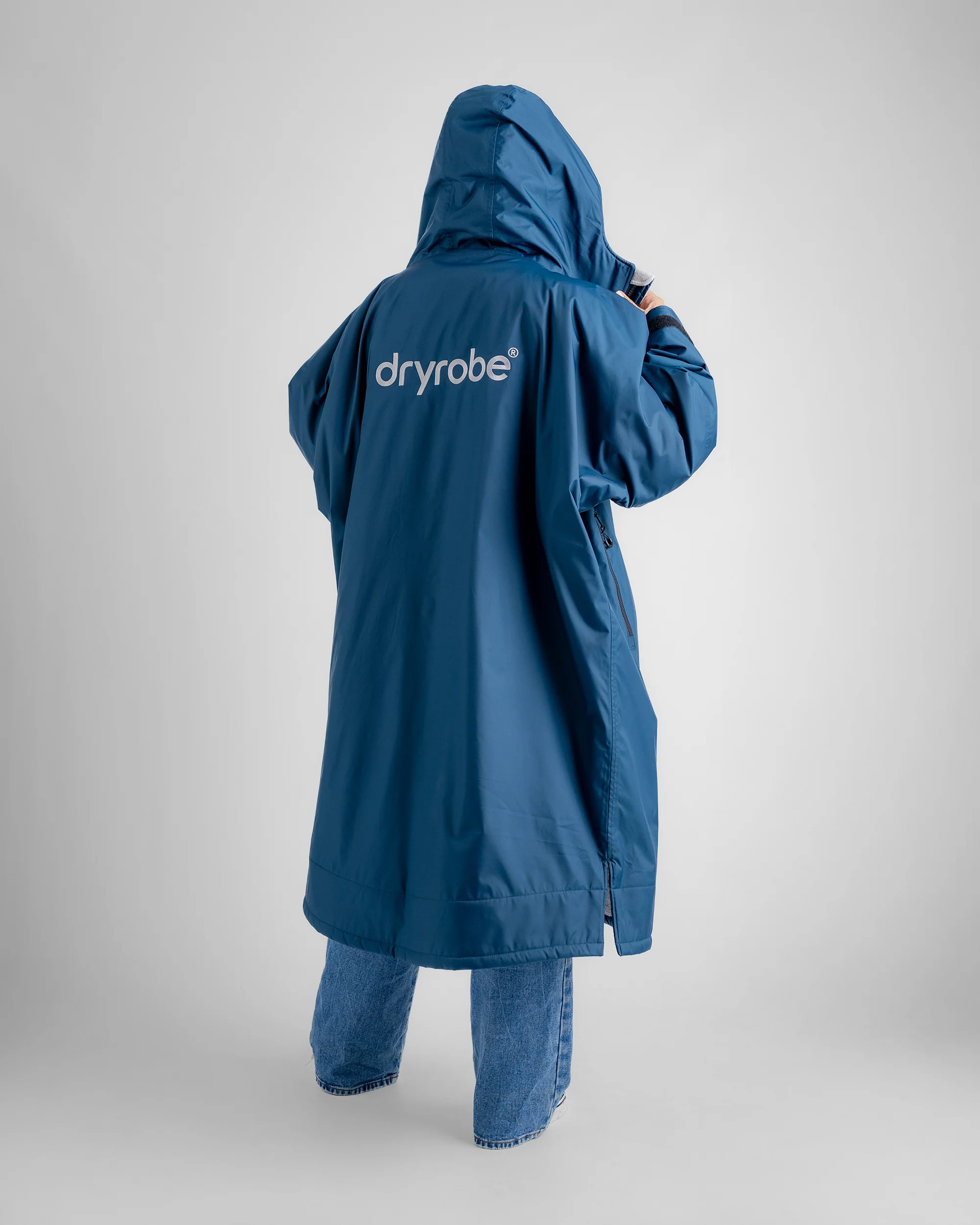 Dryrobe Advance Long Sleeve Deep Sea Blue Camo Advance Changing Robe - Image 4
