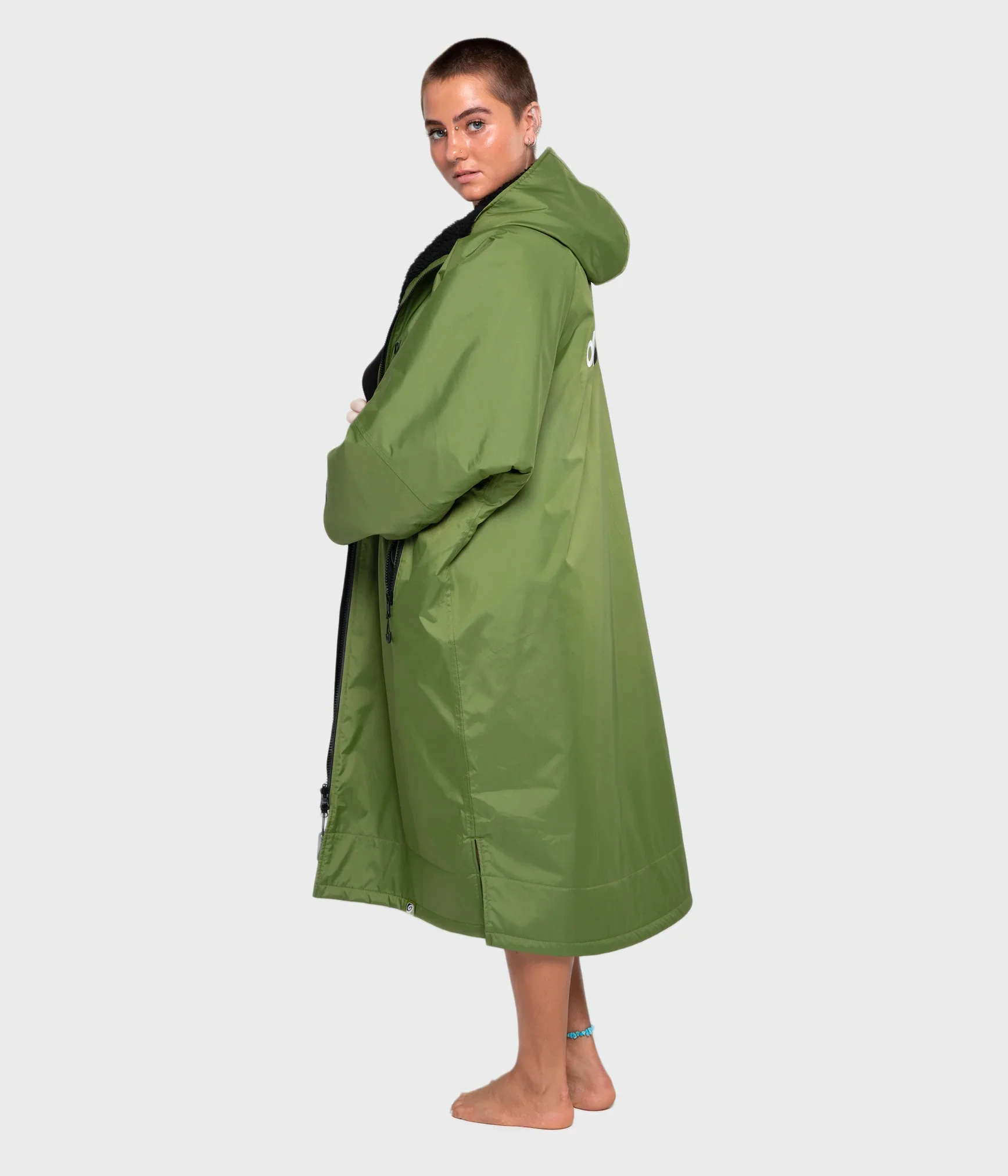 Dryrobe Advance Long Sleeve FOREST GREEN BLACK - RECYCLED - Image 5