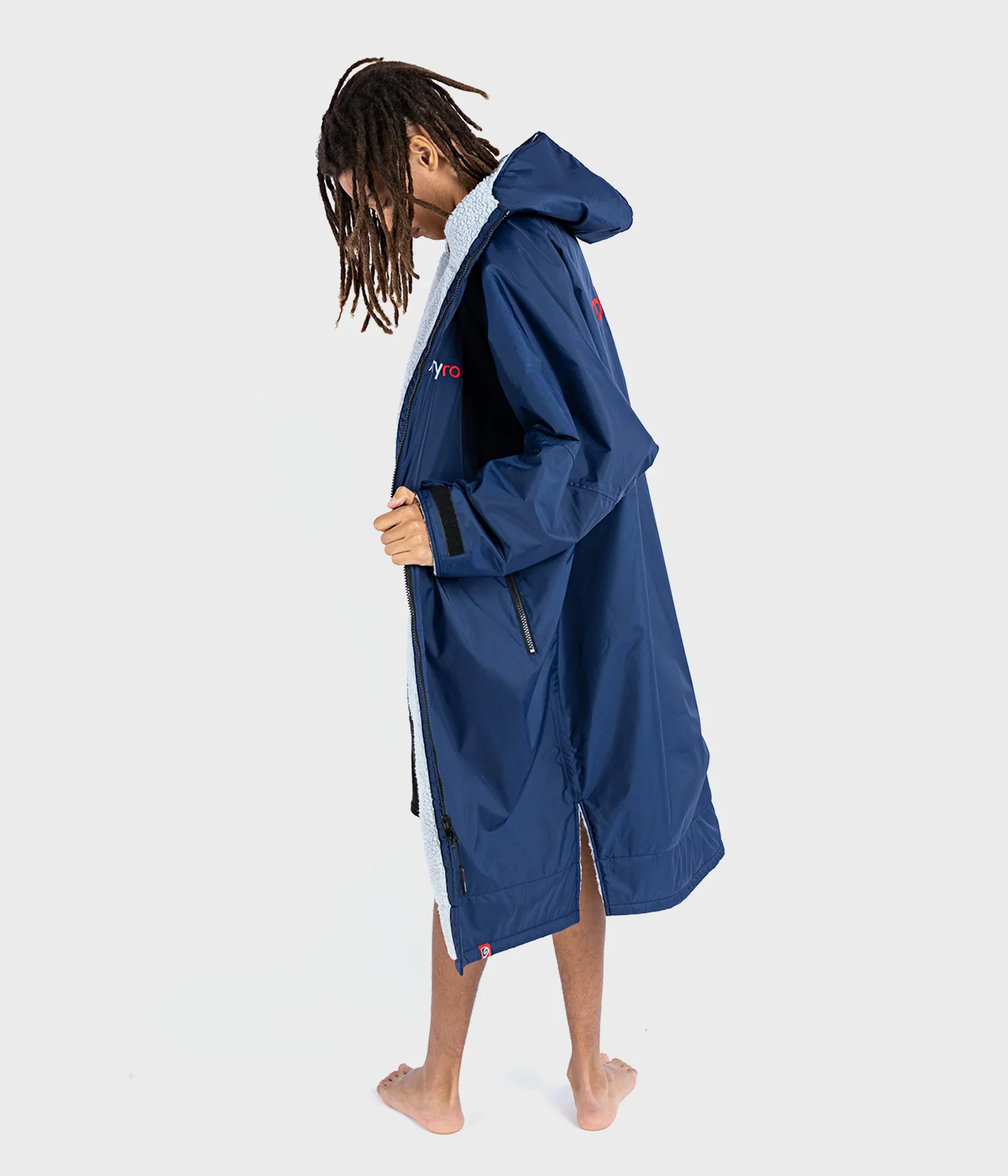 Dryrobe Advance Long Sleeve Navy Blue Grey - RECYCLED - Image 5
