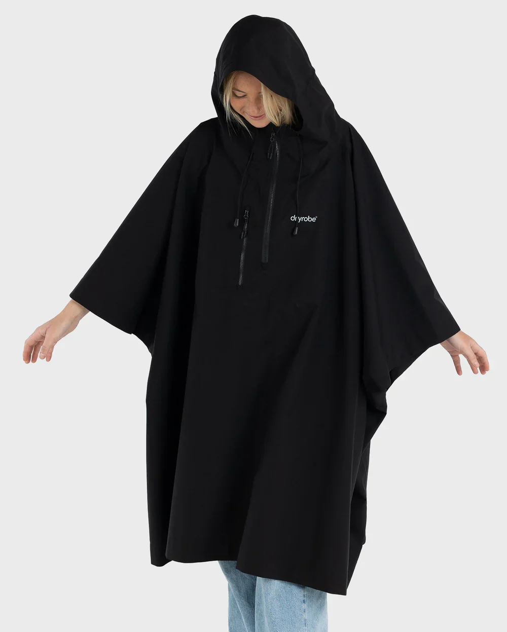 Dryrobe One Size Rainproof Poncho - Black - Image 4