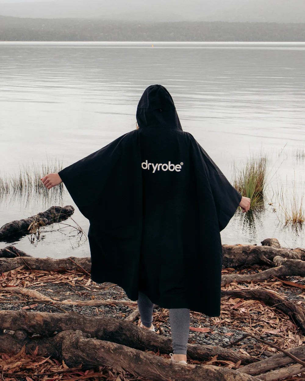 Dryrobe One Size Rainproof Poncho - Black - Image 5
