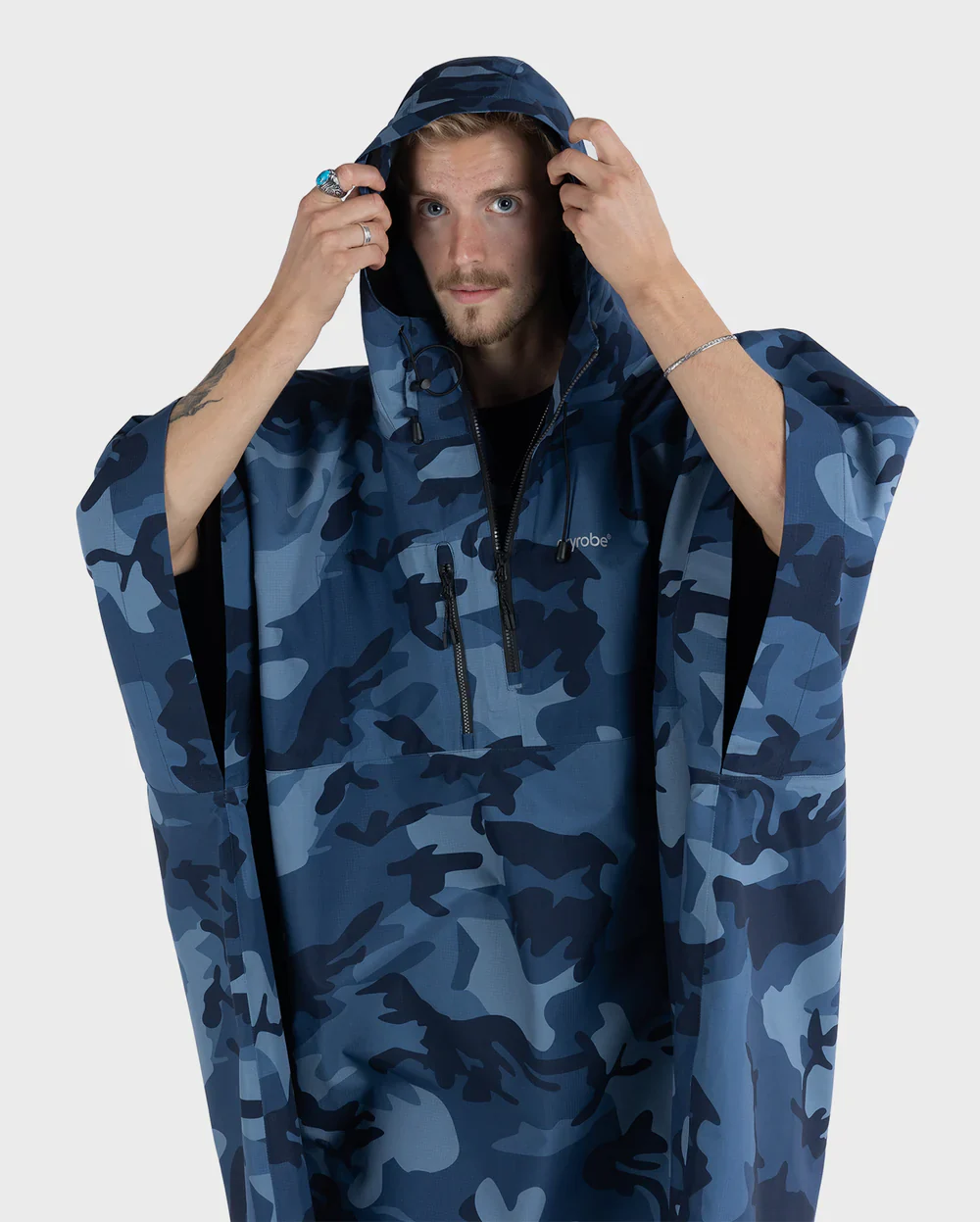 Dryrobe One Size Rainproof Poncho - Blue Camo - Image 2