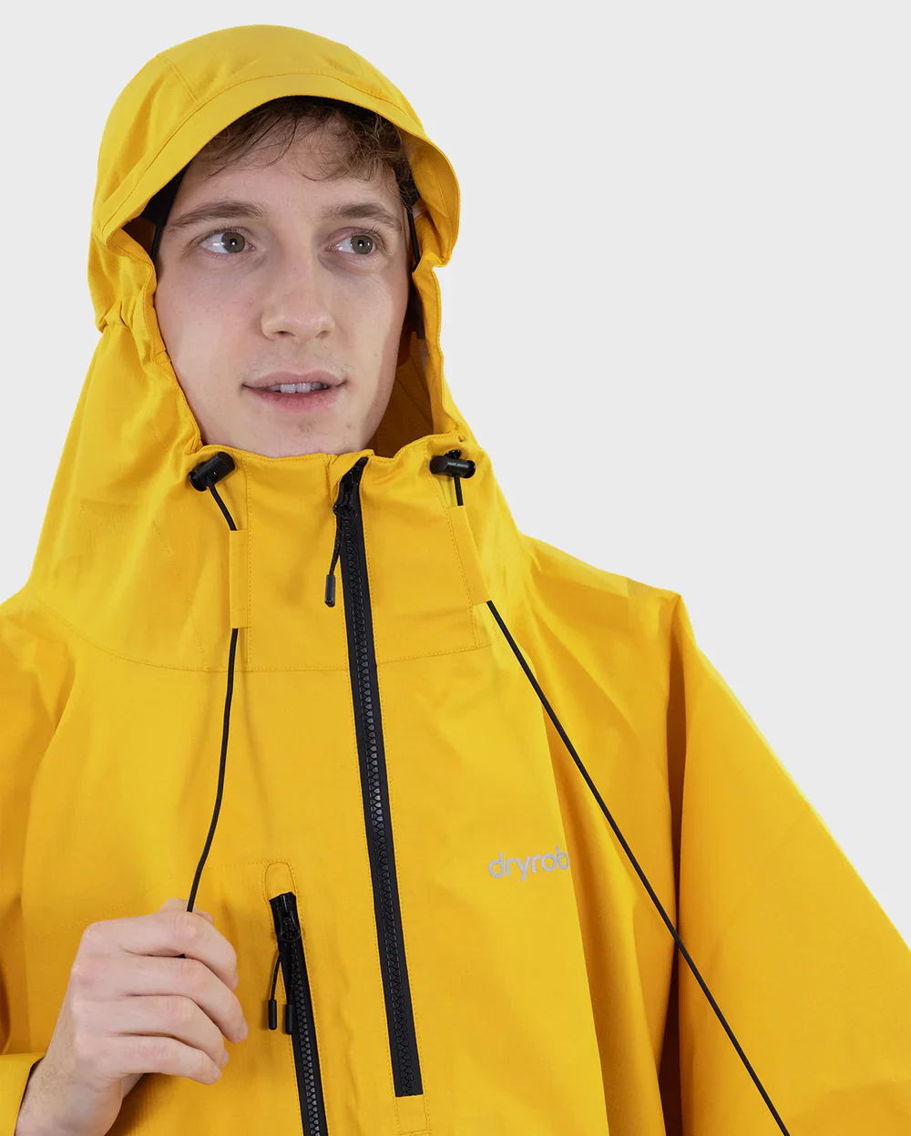 Dryrobe One Size Rainproof Poncho - Yellow - Image 3