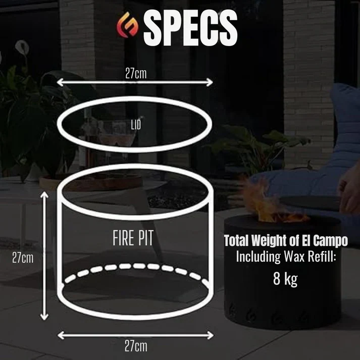 EcoFuego El Campo Fire Pit - Stainless Steel - Image 2