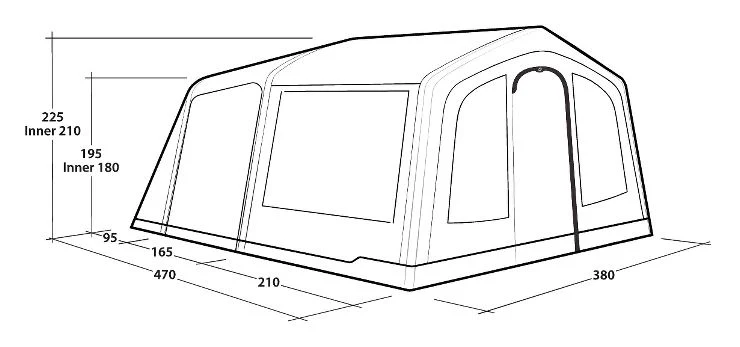 EX DISPLAY Outwell Michigan 4 Air Tent - 2025 - Image 11