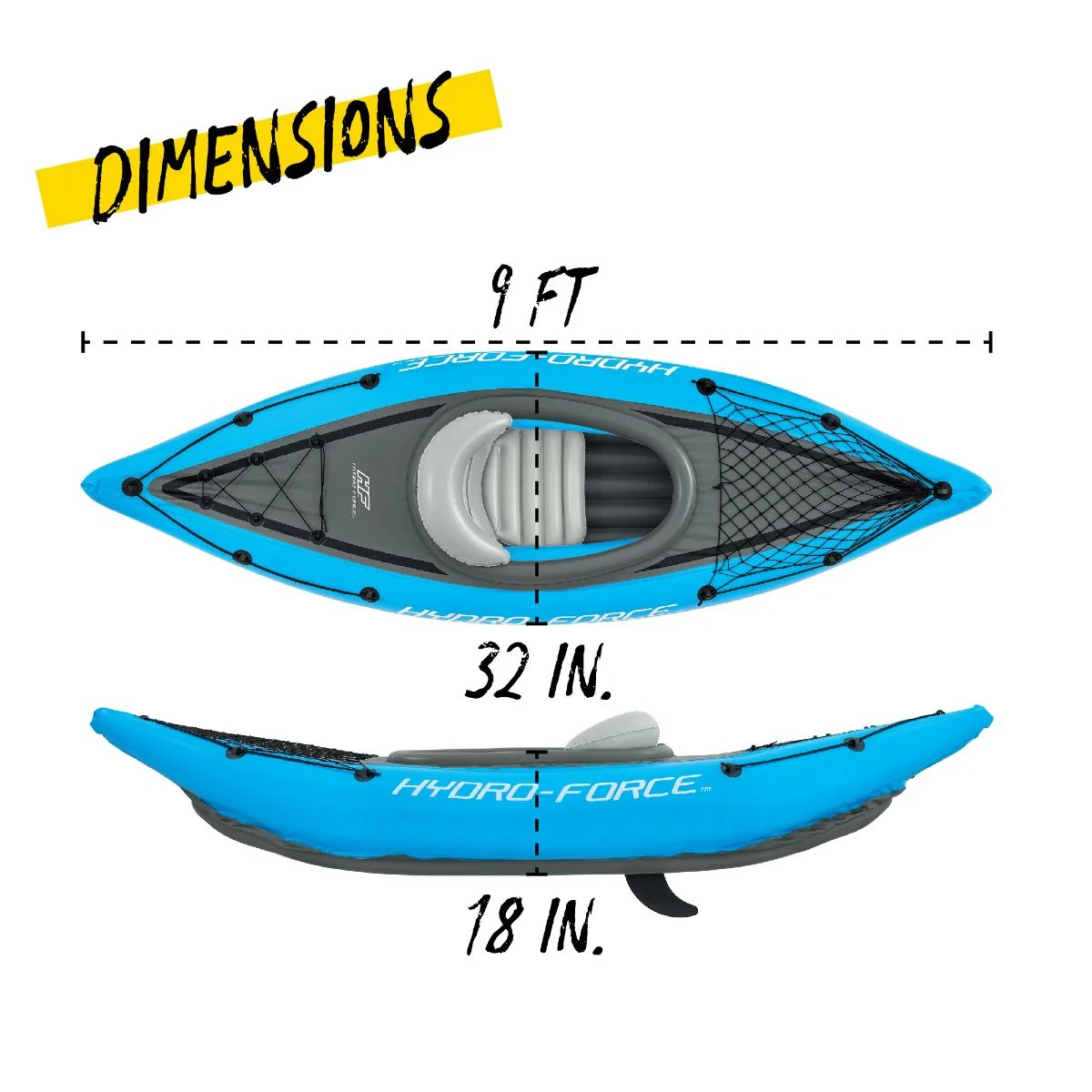 HydroFrorce Cove Champion™ – 1 Person Inflatable Kayak - Image 9