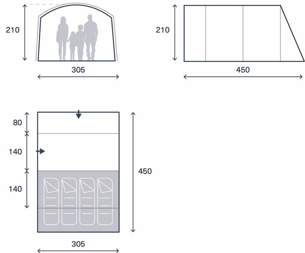 Kampa Dawlish 4 Tent 2026 - Image 2