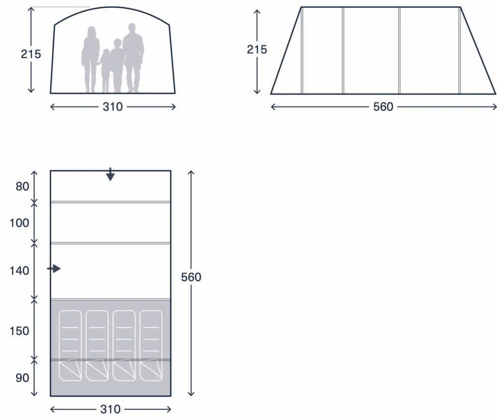Kampa Dawlish 6 Air Tent 2026 - Image 2