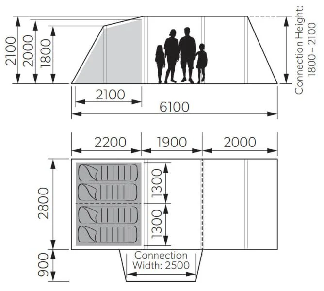 Kampa Touring Air VW Drive Away Awning (LH) - Image 2