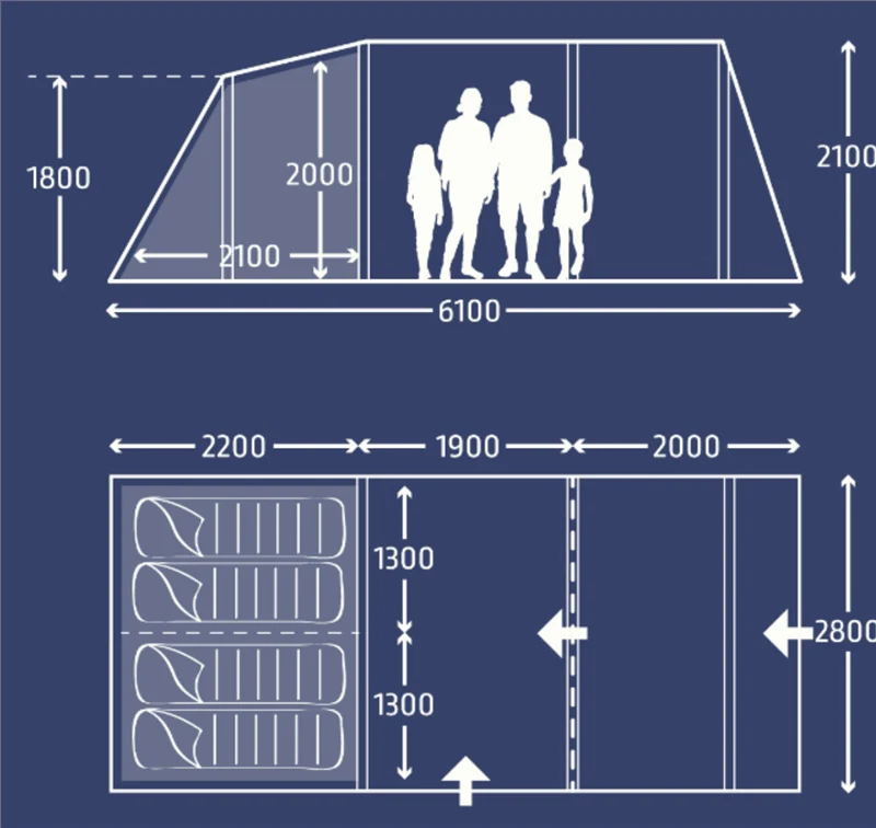 Kampa Hayling 4 Poled Tent Package - Image 3