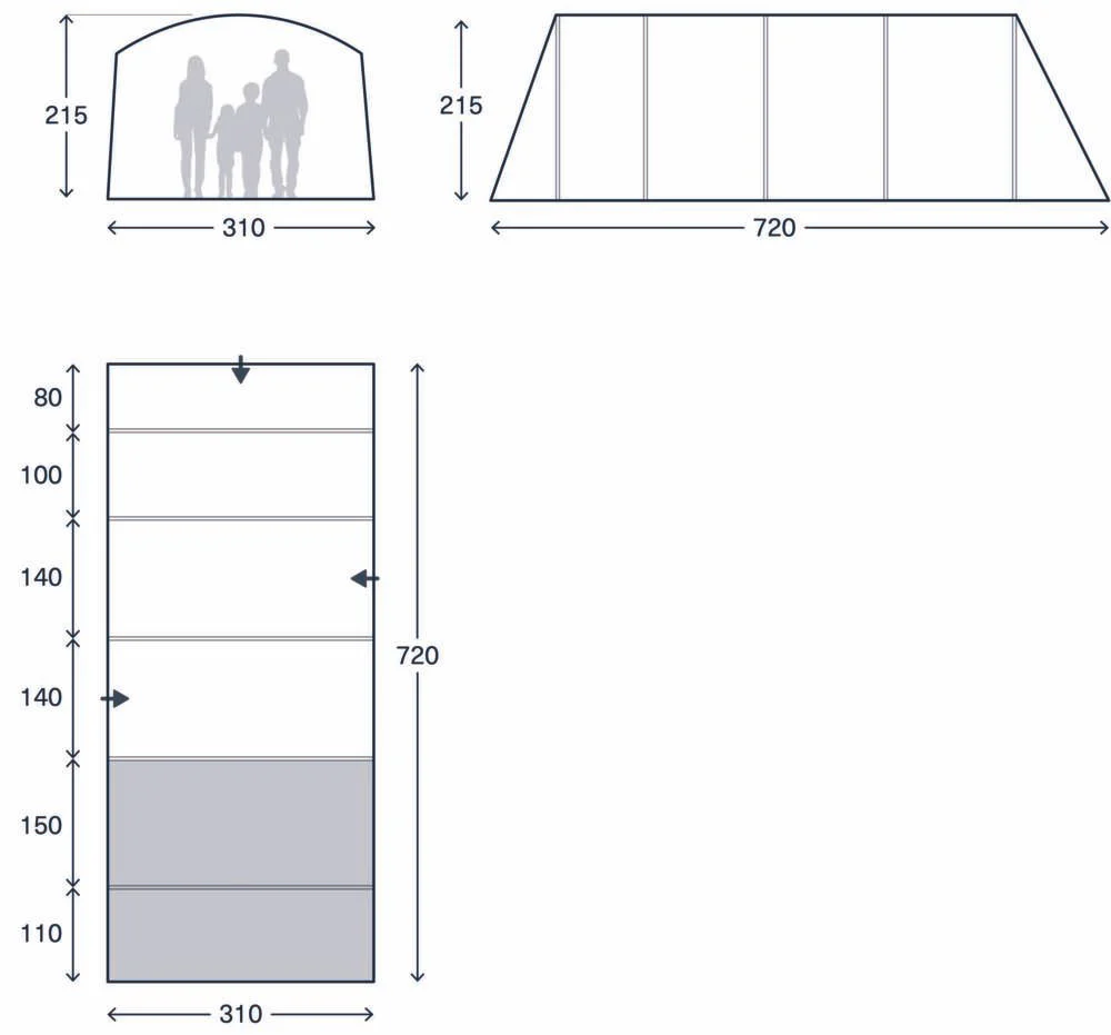 Kampa Saunton 4 Air Tent 2026 - Image 2