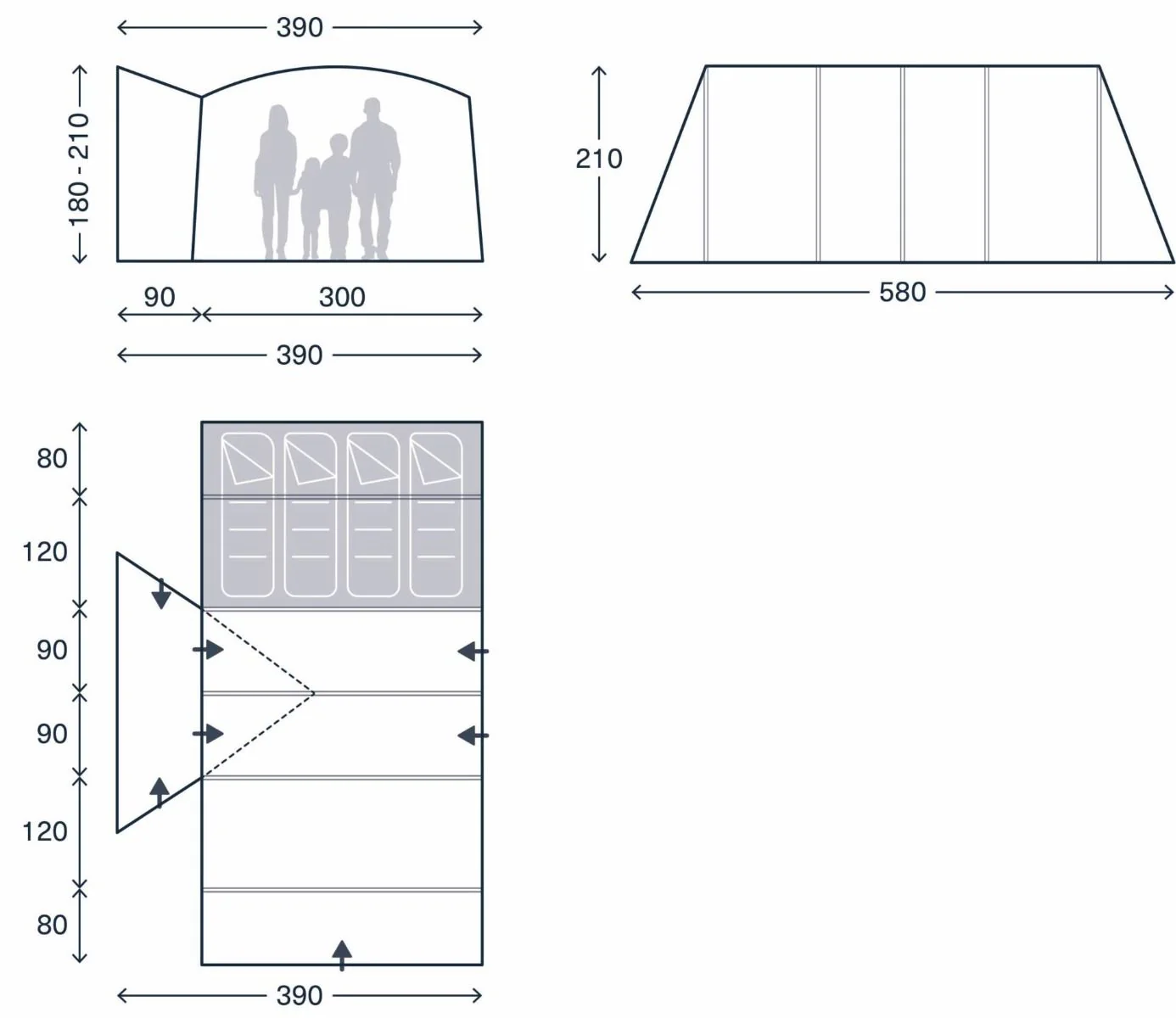 Kampa Voyager Air Low Drive Away Awning - Image 12