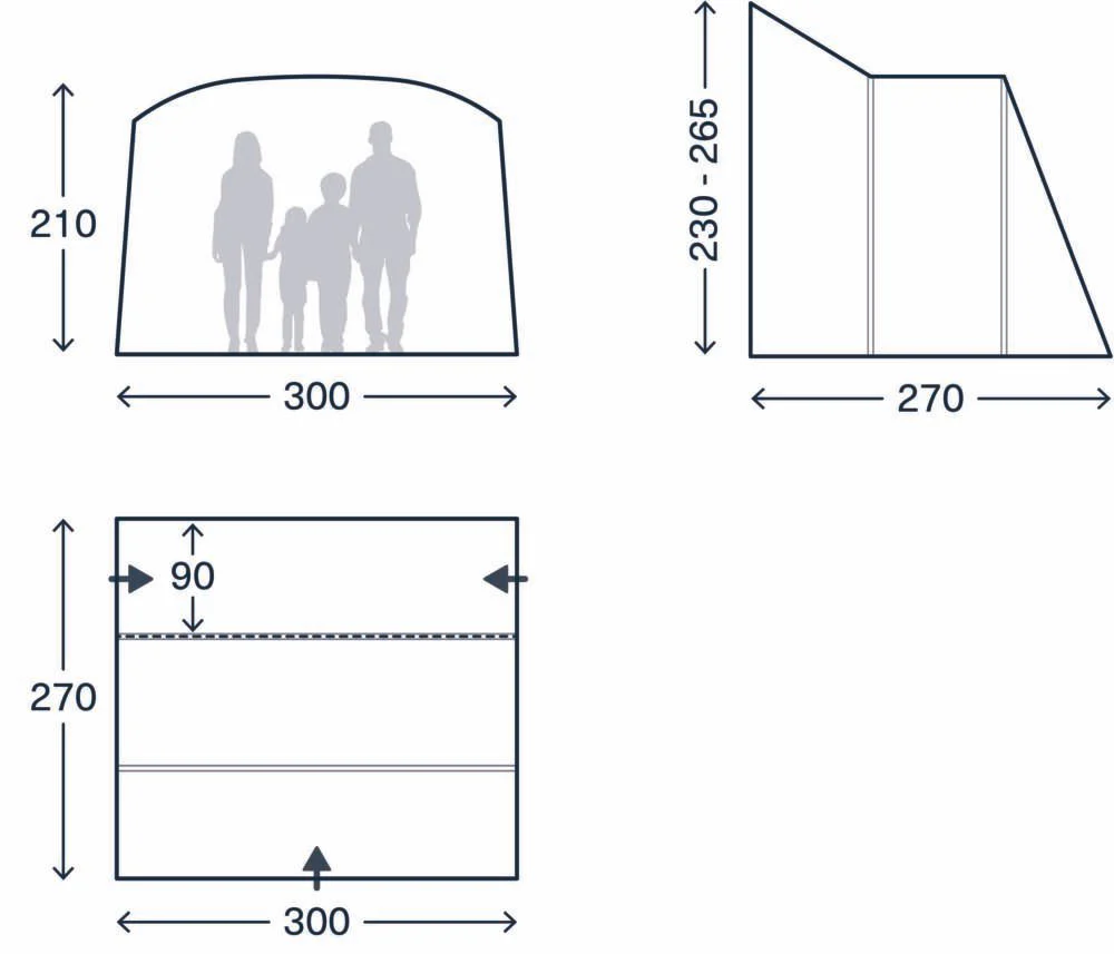 Kampa Waypoint Air Mid Driveaway Awning - 2026 - Image 2