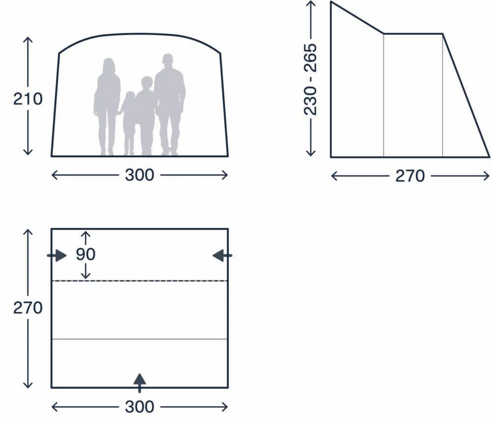 Kampa Waypoint Poled Mid Driveaway Awning - 2026 - Image 2