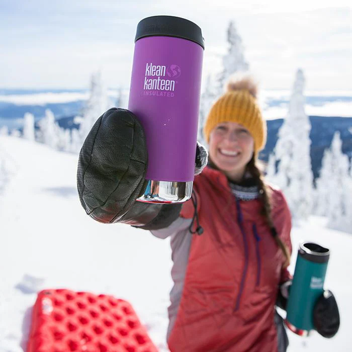 Klean Kanteen Insulated TK Wide with Café Cap 355ml - Brushed Steel - Image 6