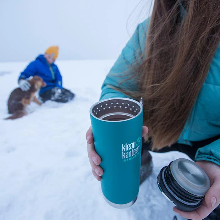 Klean Kanteen Insulated TK Wide with Café Cap 473ml - Brushed Steel - Image 4