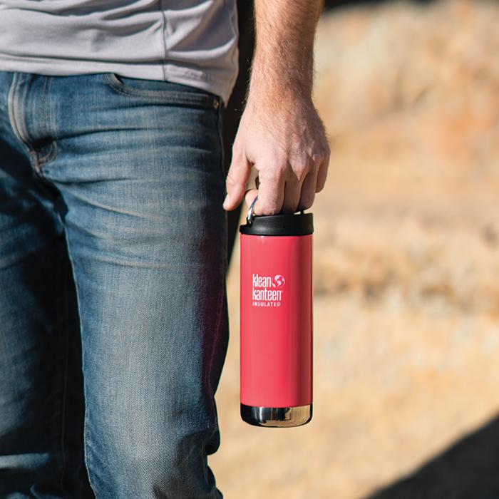 Klean Kanteen Insulated TK Wide with Café Cap 473ml - Brushed Steel - Image 6