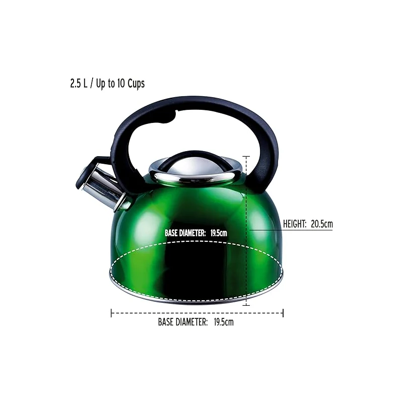 Liberty 2.5L Whistling Kettle - Green - Image 5