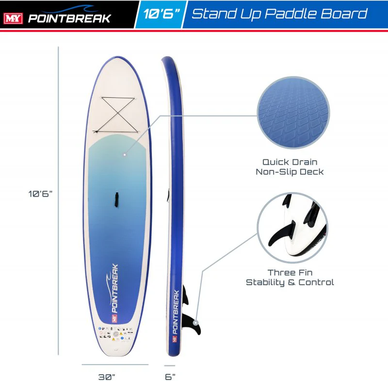 M.Y 10ft 6in  Paddle Board Package - Blue - Image 3