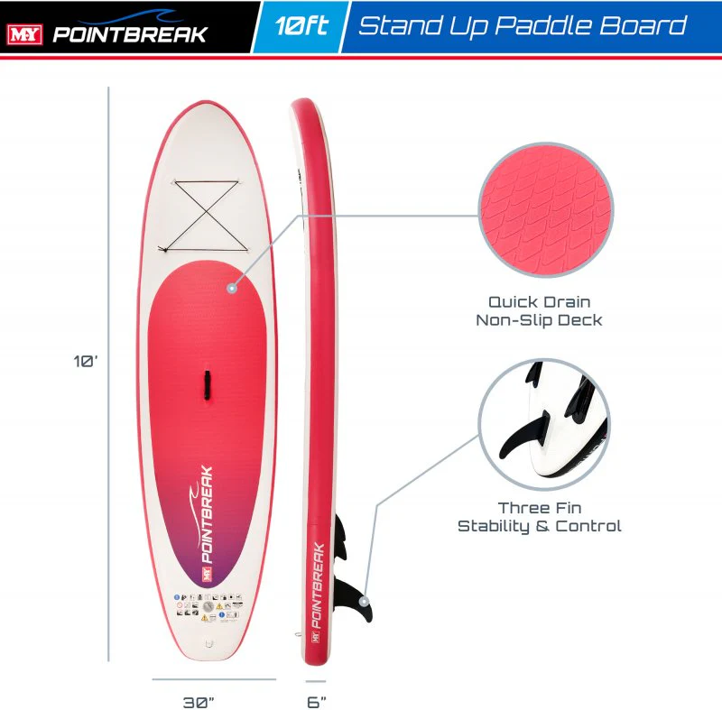 M.Y 10ft  Inflatable Paddle Board Package -Pink - Image 3
