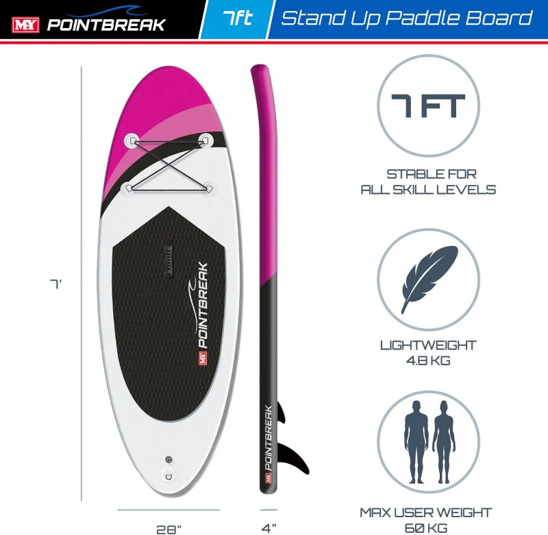 M.Y 7ft Pink Paddle Board Package - Image 2
