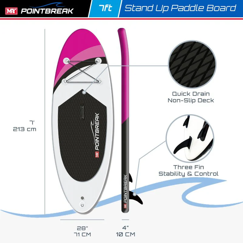 M.Y 7ft Pink Paddle Board Package - Image 3