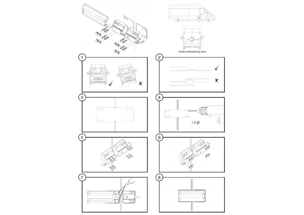 Milenco Slide Van Door Locks - Black - Image 3