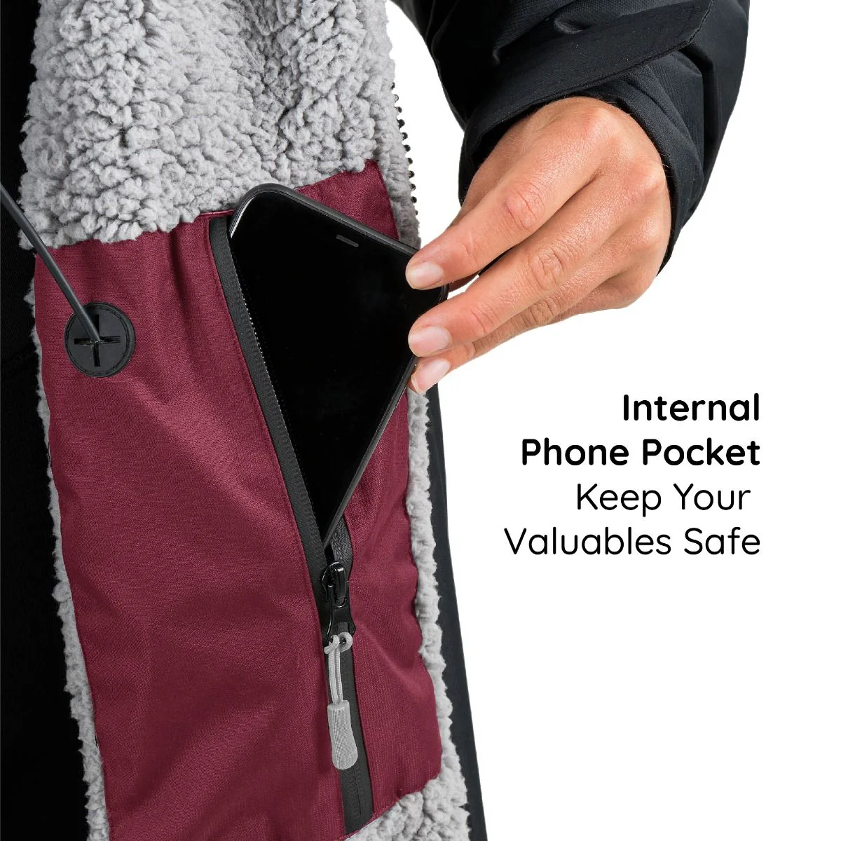 Osprey Unisex Changing Robe Maroon - Image 9