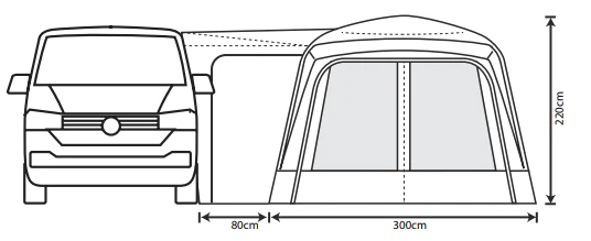 Outdoor Revolution Cayman Air Low Drive Away Awning 2026 Includes Free Footprint - Image 3