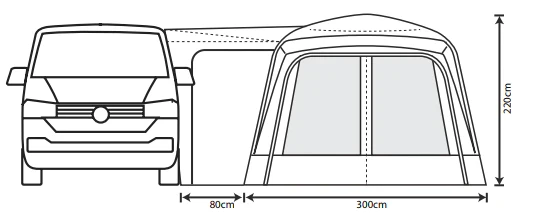 Outdoor Revolution Cayman Air High 255cm - 305cm Drive Away Awning 2026 Model - Image 4