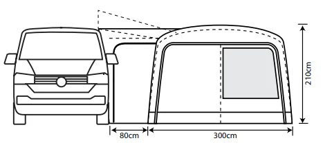 Outdoor Revolution Cayman Combo PC Low AIR Drive Away Awning - Image 4