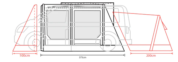 Outdoor Revolution Movelite T3E Mid Drive Away Awning - 220 to 255cm - Image 3