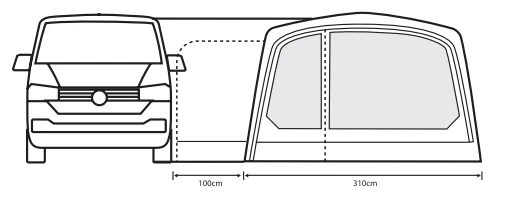 Outdoor Revolution Movelite T3E Mid Drive Away Awning - 220 to 255cm - Image 4