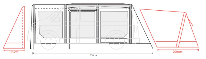 Outdoor Revolution Movelite T4E PC LOW Drive Away Awning - Image 4