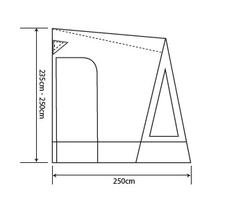 Outdoor Revolution Porch Pro 260 Inflatable Caravan Awning - Image 2