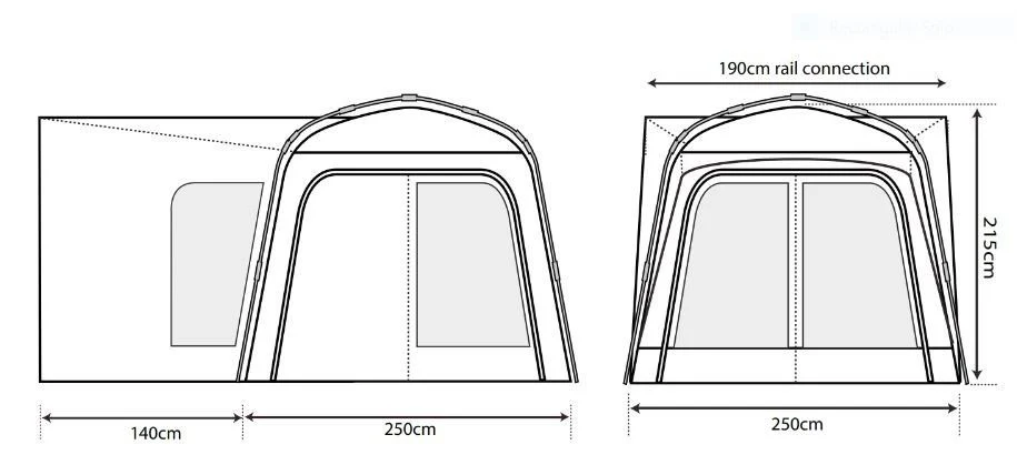 Outdoor Revolution Q Cayman T1 Tailgate Drive Away Awning+ - Image 7