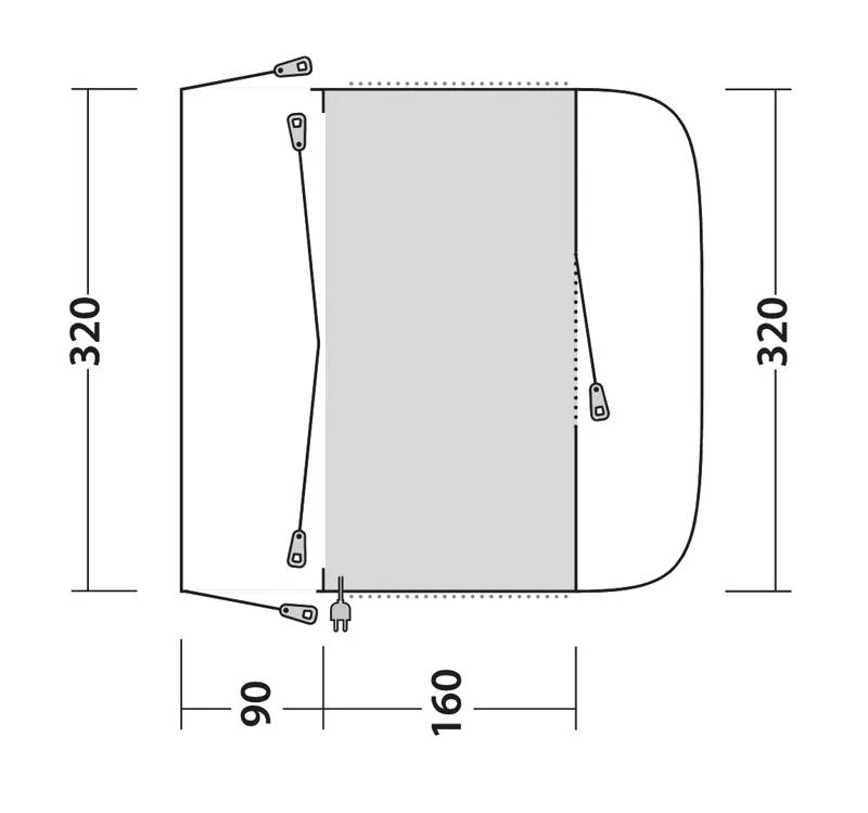 Outwell Fresno Drive Away Awning 2025 - Image 6